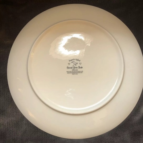 Harvest Green Studio HALLOWEEN SKULL ROSES TOP HAT DINNER 4 PLATE GOLD Royal - Picture 3 of 5